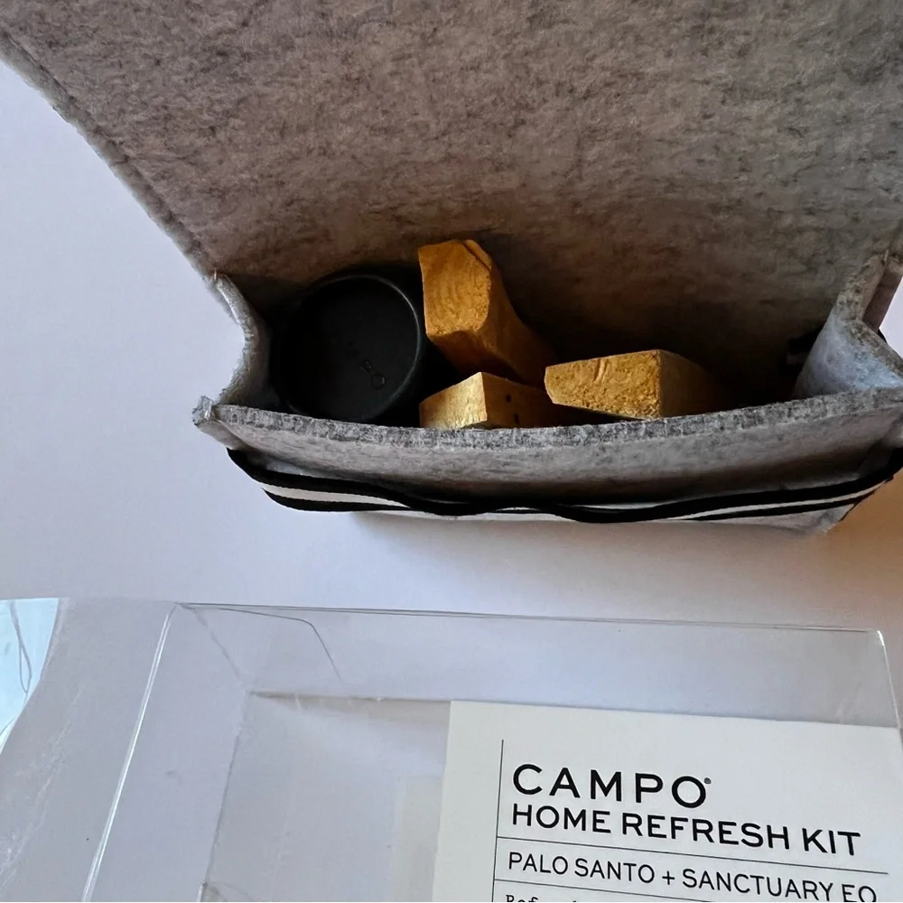 CAMPO HOME REFRESH KIT PALO SANTO WITH SANCTUARY ESSENTIAL OIL NWT